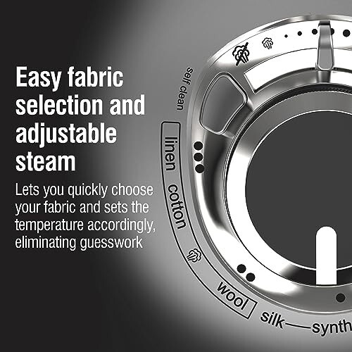 CHI Steam Iron for Clothes with 8’ Retractable Cord, 1700 Watts, 3-Way Auto Shutoff, 400+ Holes, Professional Grade, Temperature Control Dial, Titanium Infused Ceramic Soleplate, Black/Chrome (13109) - 5