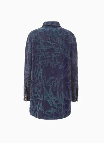 Chiara Ferragni Normal Shirt Collar Plain Navy Blue Women's Shirt 75CBL222 - 2