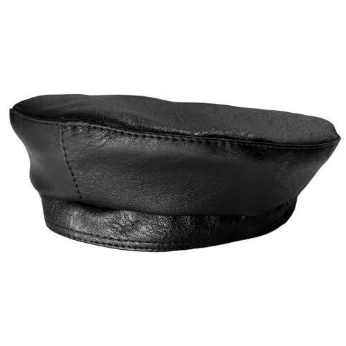 Chic PU Leather Beret for Women, Classic Berets Artist Painter Cap with Rhinestones Accessories - 6