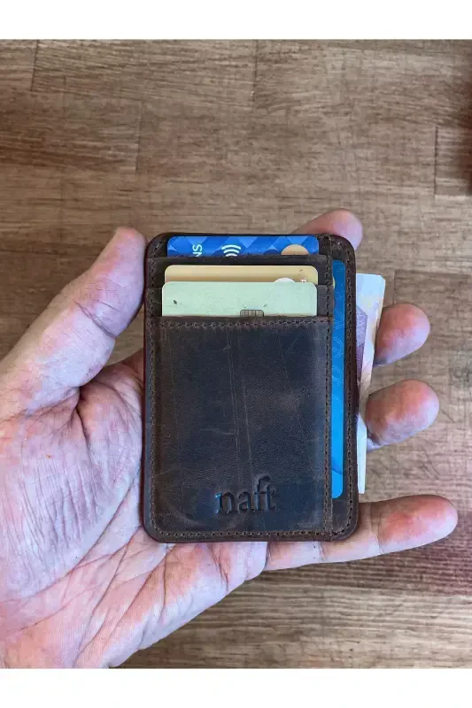 Chicago Double-sided 8+1 Genuine Leather Practical Card Holder (Keychain Gift) - 3