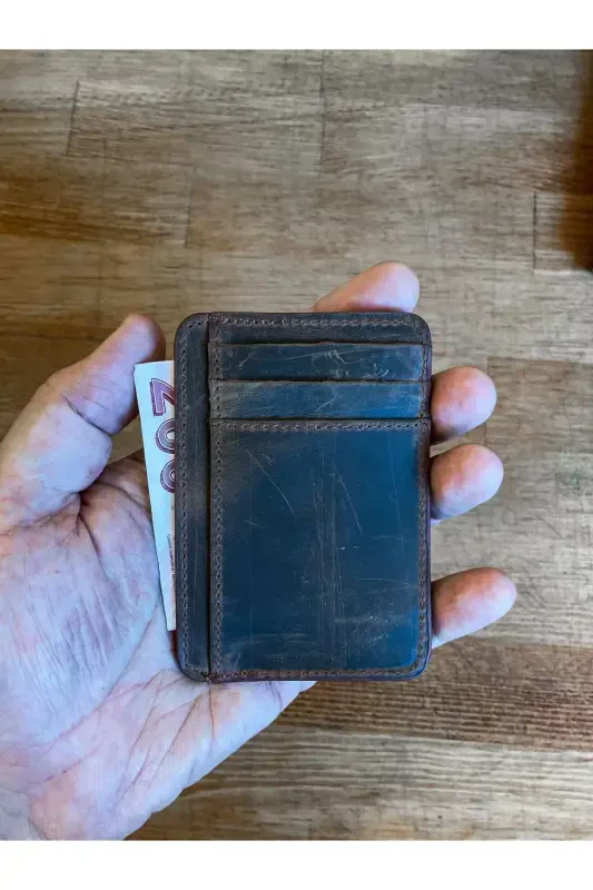 Chicago Double-sided 8+1 Genuine Leather Practical Card Holder (Keychain Gift) - 4