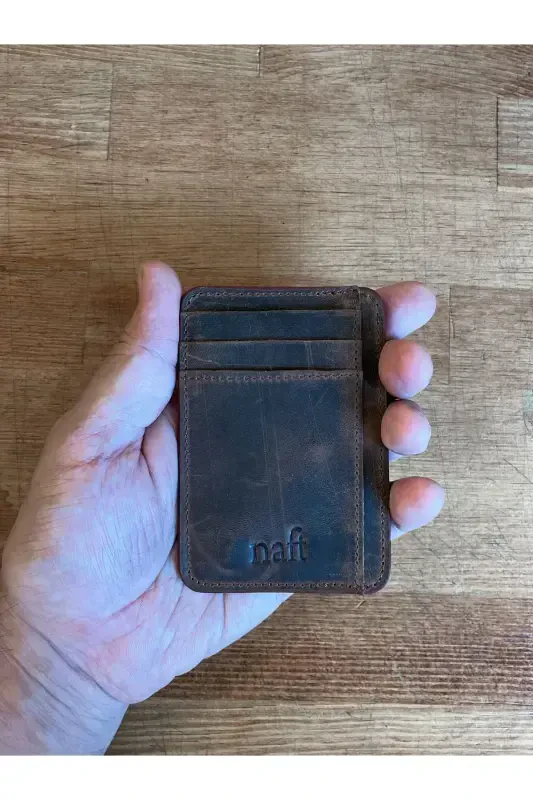 Chicago Double-sided 8+1 Genuine Leather Practical Card Holder (Keychain Gift) - 5