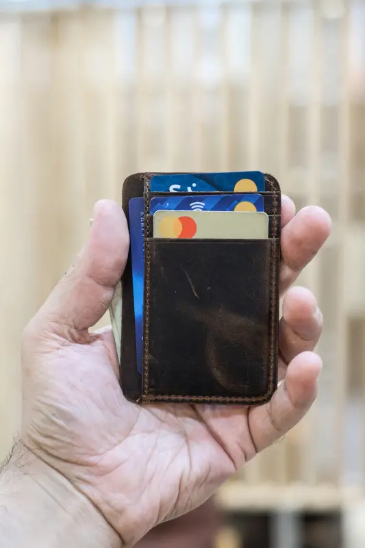 Chicago Double-sided 8+1 Genuine Leather Practical Card Holder (Keychain Gift) - 3