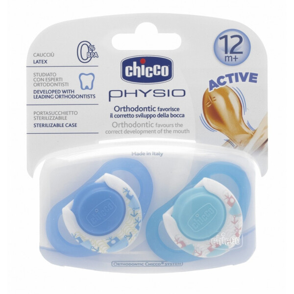 Chicco 2 Pack Physio Rubber Soother 12 months+ - 3