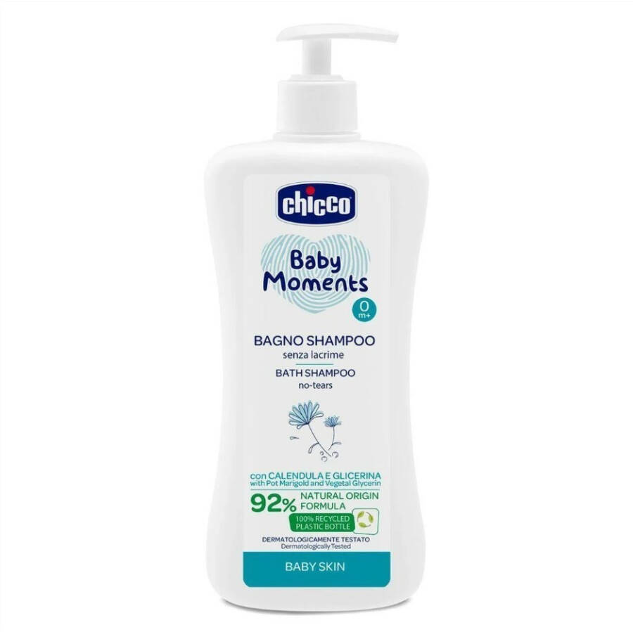 Chicco Baby Moments Göz Yakmayan Yenidoğan Saç ve Vücut Şampuanı 500 ml - 1