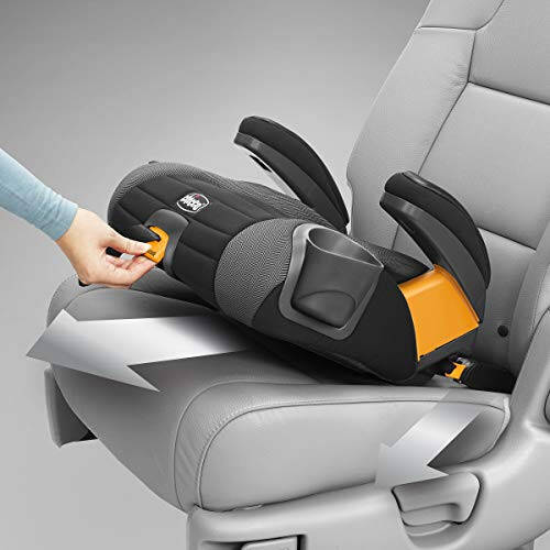 Chicco GoFit Plus Backless Booster Car Seat with LATCH Attachment and Quick-Release LATCH Removal, Portable Travel Booster Seat for children 40-110 lbs. | Iron/Black - 2