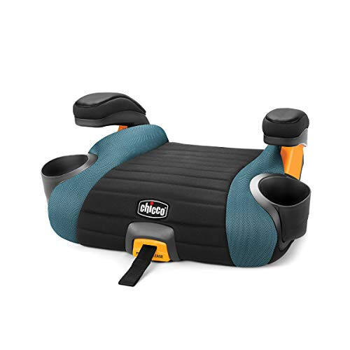 Chicco GoFit® Plus Sırtlıksız Booster Oto Koltuğu, LATCH Bağlantısı ve Hızlı Çıkarma LATCH ile, Seyahat Booster Koltuğu, 40-110 lbs Çocuklar İçin Taşınabilir Oto Booster Koltuğu | Akış/Mavi - 1