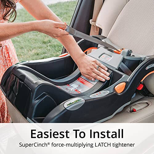 Chicco KeyFit® 30 ClearTex® Infant Car Seat and Base, Rear-Facing Seat for 4-30 lbs., Includes Head and Body Support, Compatible with Chicco Strollers, Baby Travel Gear | Pewter/Grey - 3