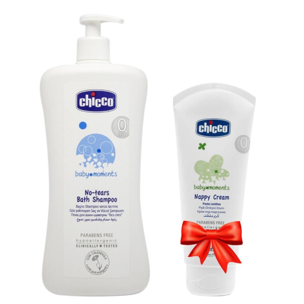 Chicco Ko'zlarni qichishtirmaydigan Soch va Tana Shampo'ni 750ml + Chicco Toshma Qarshi Krem 100ml - 3