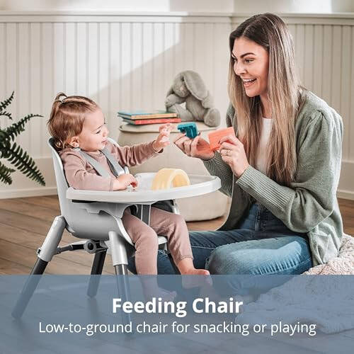 Chicco Zest 4-in-1 Folding High Chair, Feeding Chair, Toddler Chair and Youth Stool, Multi-Use Easy Clean High Chair | Capri/Blue - 36