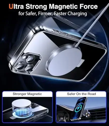 Chicfun 3-in-1 [Magnetic+Kickstand+Ring Holder] for iPhone 12 Pro Max Case Stand Ring Holder Compatible with MagSafe, Military Shockproof Protective Matte iPhone 12 Pro Max Phone Case Kickstand Cover - 4