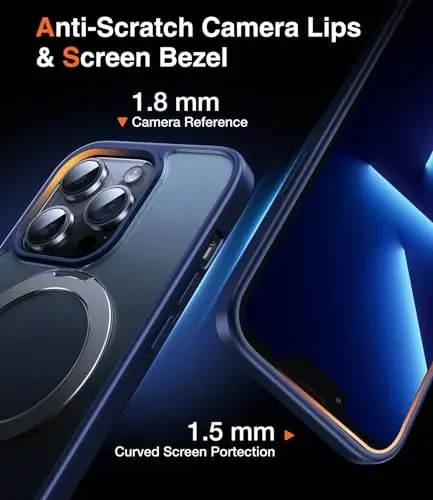 Chicfun 3-in-1 [Magnetic+Kickstand+Ring Holder] for iPhone 14 Pro Case Compatible with MagSafe, iPhone 14 Pro Phone Case with Stand Military Shockproof Protective Magnetic Matte Hard Cover - 6