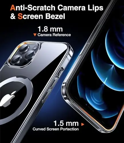 Chicfun 3-in-1 [Magnetic+Kickstand+Ring Holder] for iPhone 12 Pro Max Case Stand Ring Holder Compatible with MagSafe, Military Shockproof Protective Matte iPhone 12 Pro Max Phone Case Kickstand Cover - 6