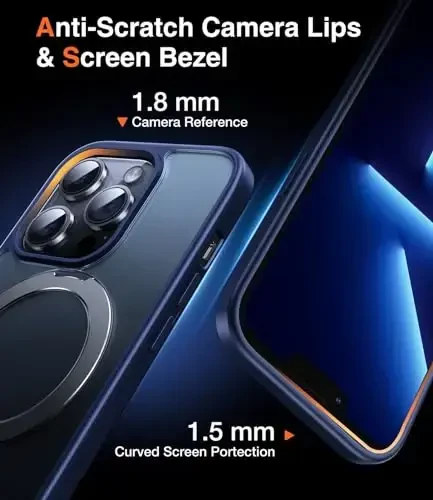 Chicfun 3-in-1 [Magnit + Oyoq tirgak + Uzuk ushlagich] iPhone 13 Pro Max uchun MagSafe bilan mos keladigan harbiy zarbaga chidamli himoya iPhone 13 Pro Max telefon qutisi tirgak qopqog'i - 6