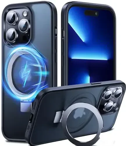 Chicfun 3-in-1 [Magnit+Kickstand+Ring Holder] iPhone 13 Pro Max uchun MagSafe bilan mos keladigan, harbiy zarbaga chidamli himoya iPhone 13 Pro Max telefon qutisi Kickstand qopqog'i 