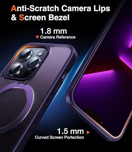 Chicfun 3-in-1 [Magnit+Kickstand+Ring ushlagichi] iPhone 14 Pro Max uchun g'ilof Magsafe bilan mos keladi, harbiy zarbga chidamli himoya iPhone 14 Pro Max telefon g'ilof qopqog'i - 6