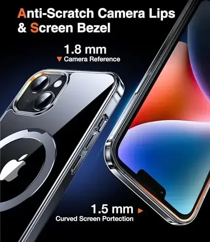 Chicfun 3-в-1 [Magnetic+Kickstand+Ring Holder] для iPhone 13 Case, iPhone 14 Case Compatible with MagSafe, Phone Case iPhone 13/14 with Stand Military Shockproof Protective Magnetic Cover - 6