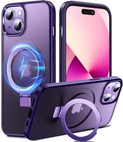 Chicfun 3-in-1 [Magnetic+Kickstand+Ring Holder] for iPhone 13 Case, iPhone 14 Case Compatible with MagSafe, Phone Case iPhone 13/14 with Stand Military Shockproof Protective Magnetic Cover - Modazone