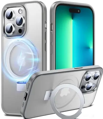 Chicfun 3-in-1 [Magnetic+Kickstand+Ring Holder] for iPhone 14 Pro Max Case Stand Ring Holder Compatible with MagSafe, Military Shockproof Protective iPhone 14 Pro Max Phone Case Kickstand Cover 