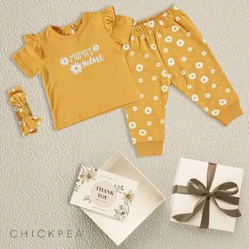 Chick Pea Baby Girl Clothes Newborn Jogger Layette Set - 5