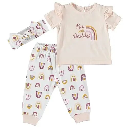 Chick Pea Baby Girl Clothes Newborn Jogger Layette Set - Chick