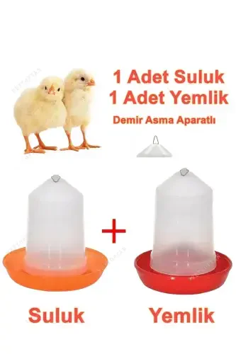 Chick Starter Waterer And Feeder Set 750 ml - MUTLU TAVUKÇULUK (1)