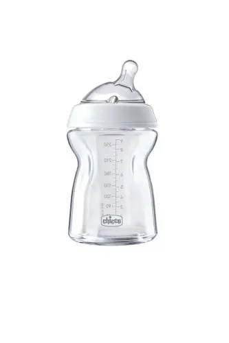 Chicoo Naturalfeeling Glass Baby Bottle 0 Months 250 ml - 1