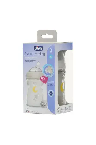 Chicoo Naturalfeeling Glass Baby Bottle 0 Months 250 ml - 4