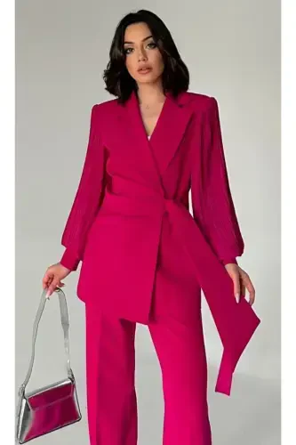 Chiffon Sleeve Two-Piece Set - 1