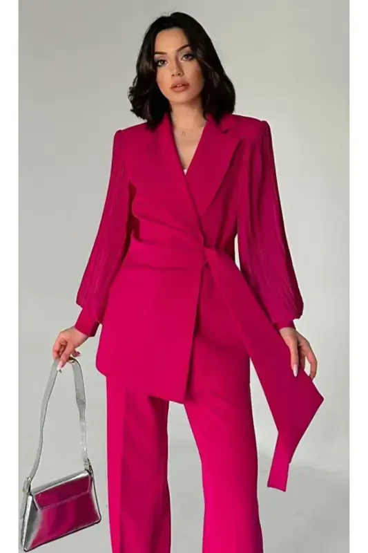 Chiffon Sleeve Two-Piece Set - 1