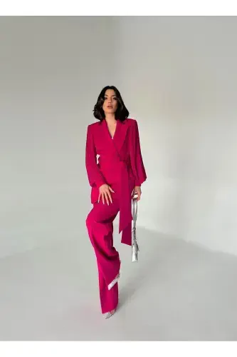 Chiffon Sleeve Two-Piece Set - 4