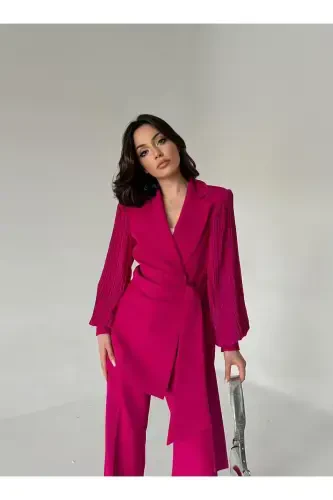 Chiffon Sleeve Two-Piece Set - 5