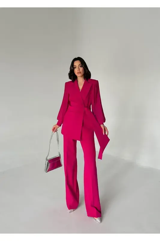 Chiffon Sleeve Two-Piece Set - 6