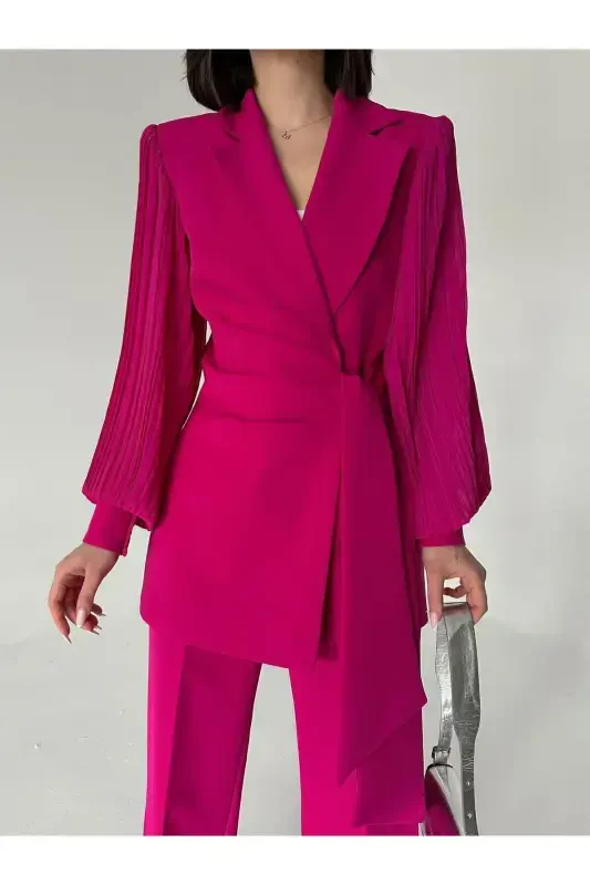 Chiffon Sleeve Two-Piece Set - 7