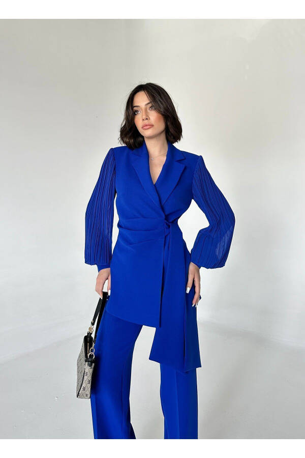 Chiffon Sleeve Two-Piece Suit - 1