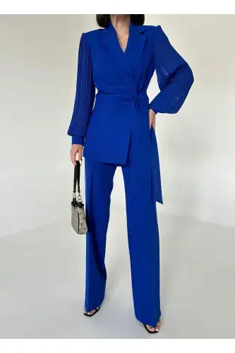 Chiffon Sleeve Two-Piece Suit - 3