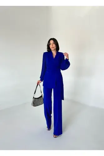 Chiffon Sleeve Two-Piece Suit - 5