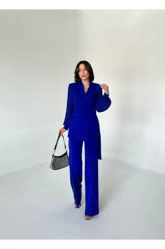 Chiffon Sleeve Two-Piece Suit - 5