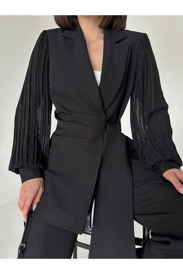 Chiffon Sleeved Two-Piece Suit - 5