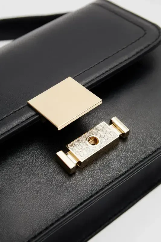 Chift tutqichli o'ramali sumka - Qora - 5