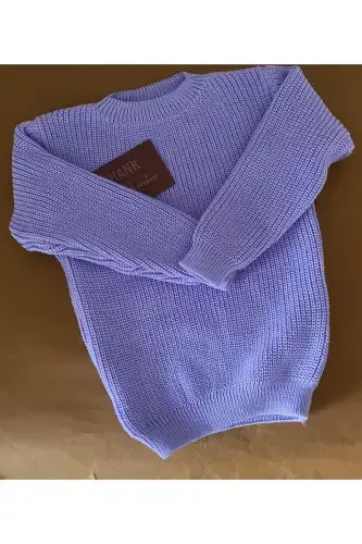 Child Thessaloniki Knitted Sweater -lilac-LILAC - 1