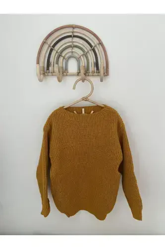 Child Thessaloniki Knitted Sweater -mustard-MUSTARD - Modazone (1)