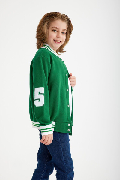 Children's B Embroidery Bomber College Jacket FS College Jacket - 3