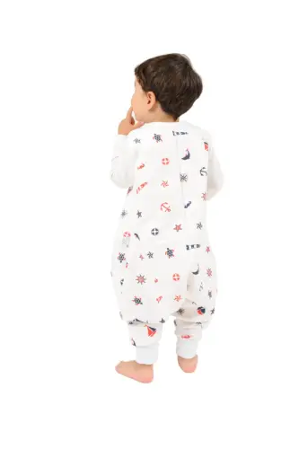 Children's Baby Winter and Seasonal Double Layer Flannel Sleeping Bag 1 Tog-White - ENHITBABY (1)
