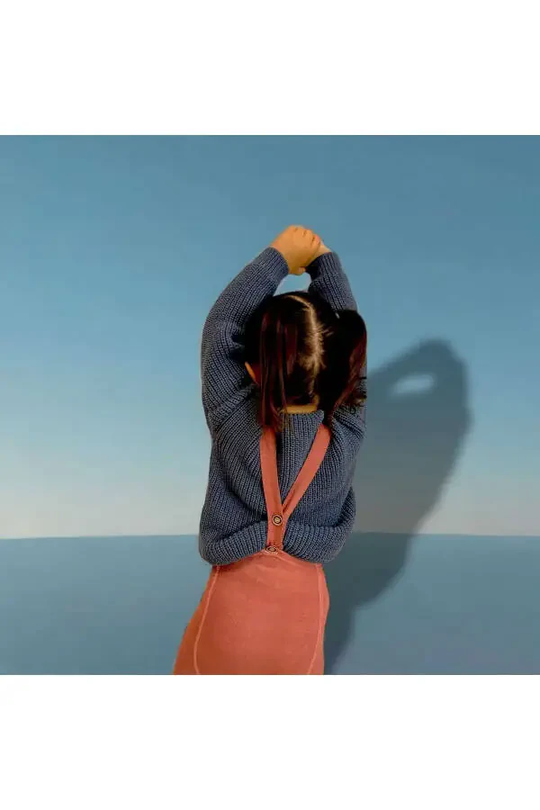 Children's Bicycle Neck Oversize Knit Sweater - 2