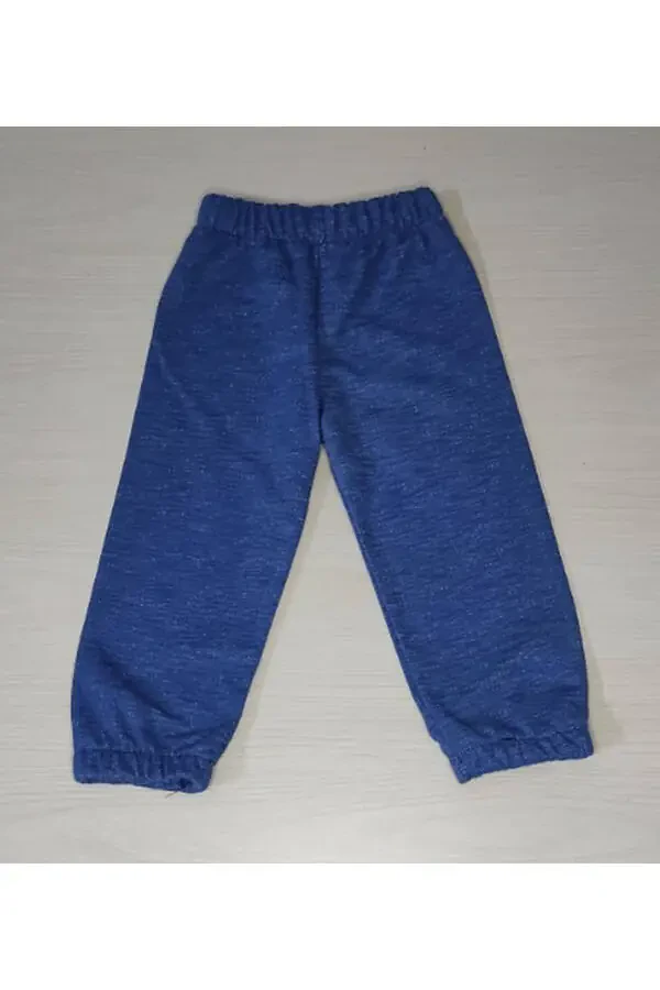 Children's Fleece Grey Cotton Three Thread Non-Pilling Seasonal Single Tracksuit Bottoms - 1