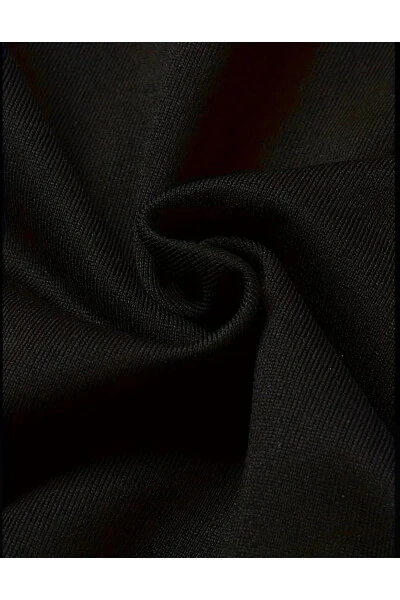 Children's Hooded Unisex Printed Black Gray Zippered Jacket - 5