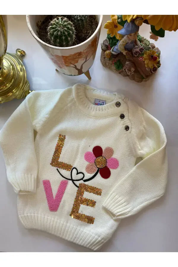 Children's Knit Buttoned Sweater - 1