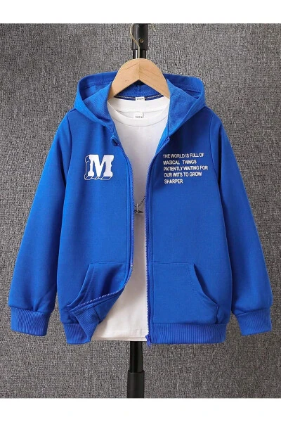 Children's M Printed Zippered Hoodie/Jacket - Modazone
