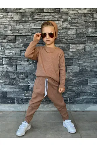 Children's pants bohemian set loose-beige - 1